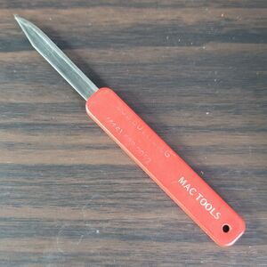 Mac Tools Vintage Slide Knife Keychain ring Pocker 2" Advertising